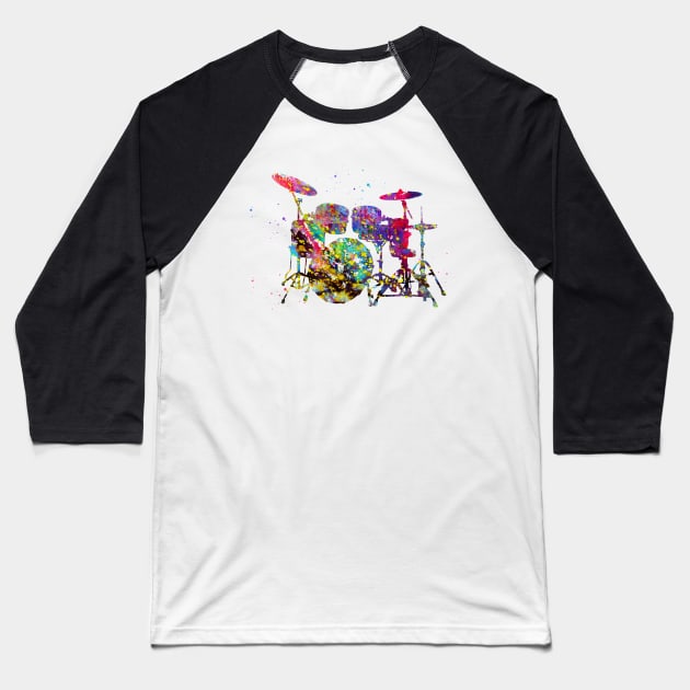 Drums Baseball T-Shirt by erzebeth